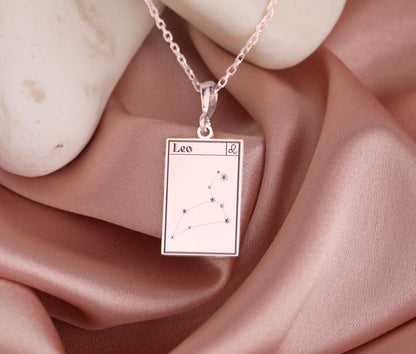 Leo Zodiac Necklace: Lion Constellation Pendant