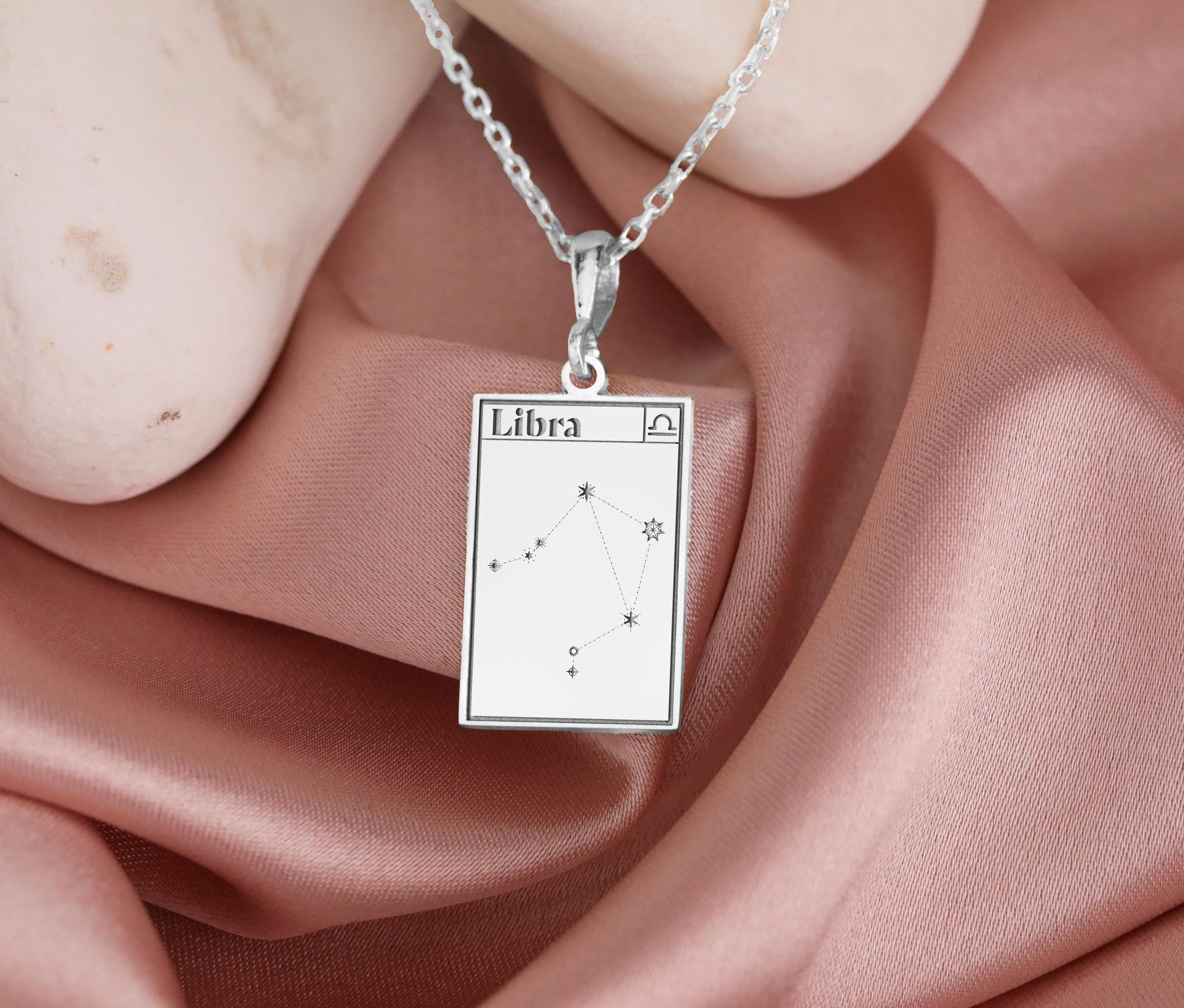 Libra Constellation Necklace: Zodiac Pendant
