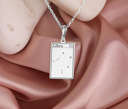 Libra Constellation Necklace: Zodiac Pendant