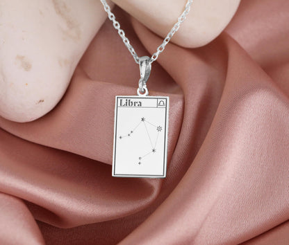 Libra Constellation Necklace: Zodiac Pendant