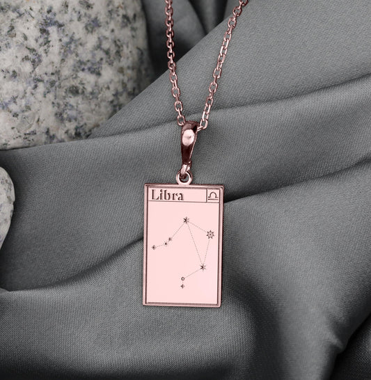 Libra Constellation Necklace: Zodiac Pendant