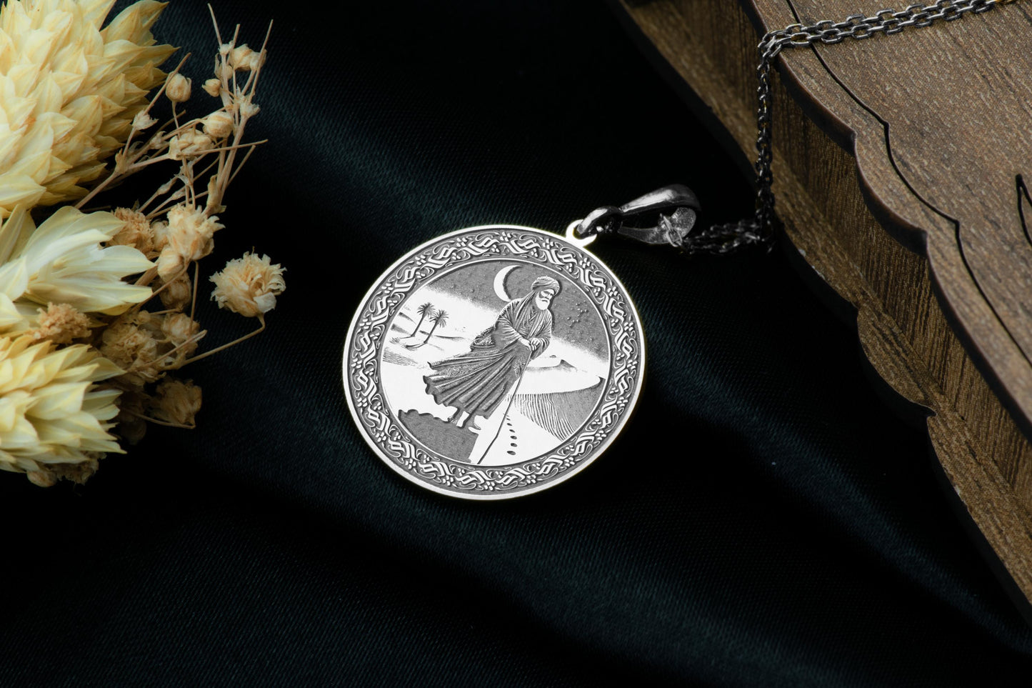 Shams of Tabriz Pendant: Rumi's Sun Necklace, Sufi Amulet