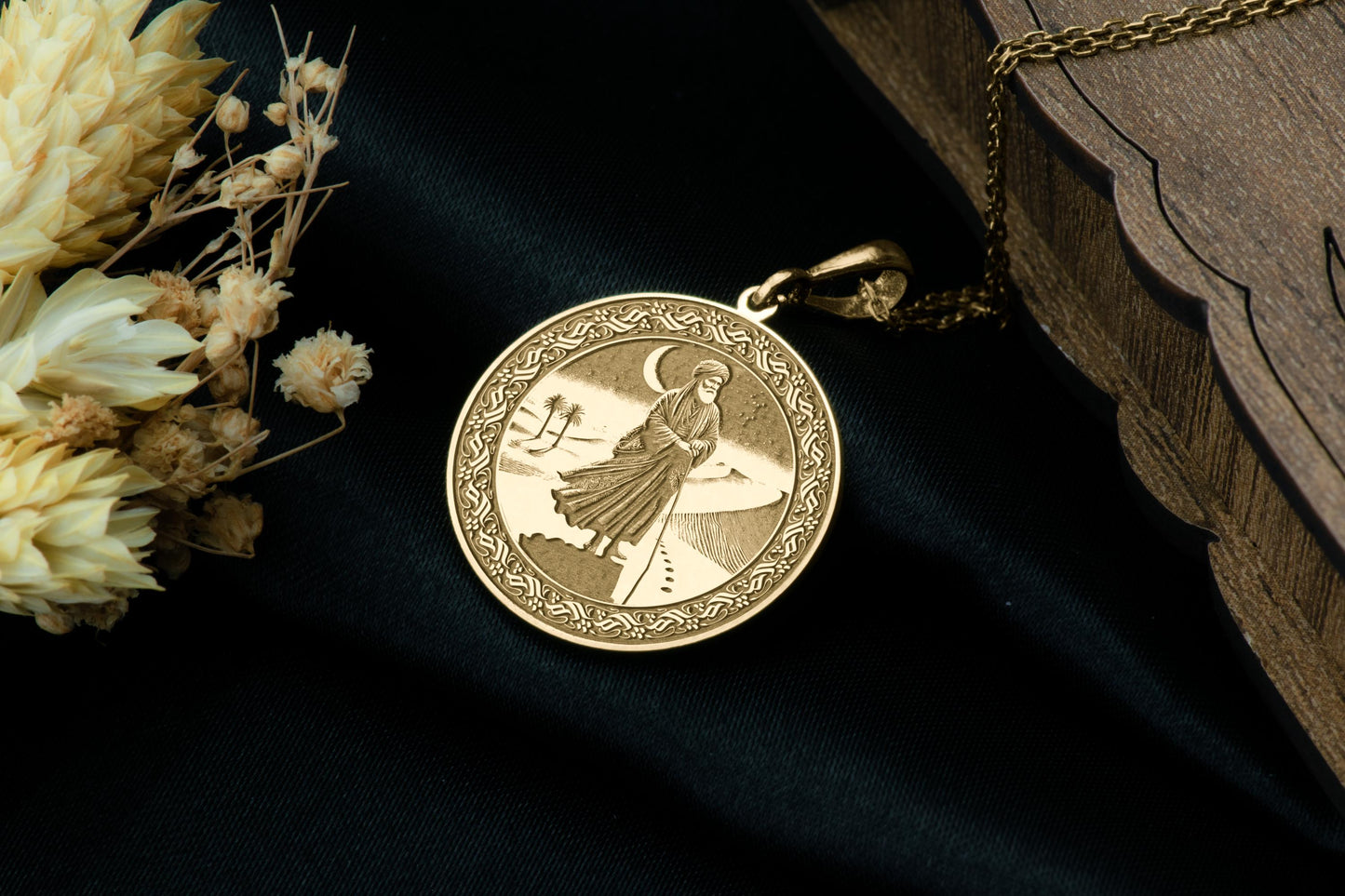 Shams of Tabriz Pendant: Rumi's Sun Necklace, Sufi Amulet