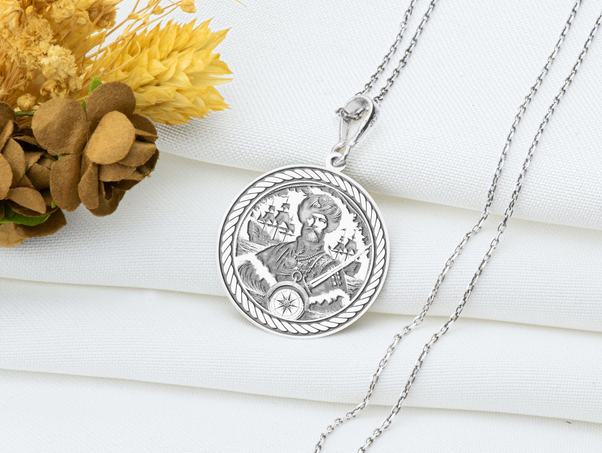 Dragut Turgut Reis Pendant: Ottoman Corsair Admiral Necklace