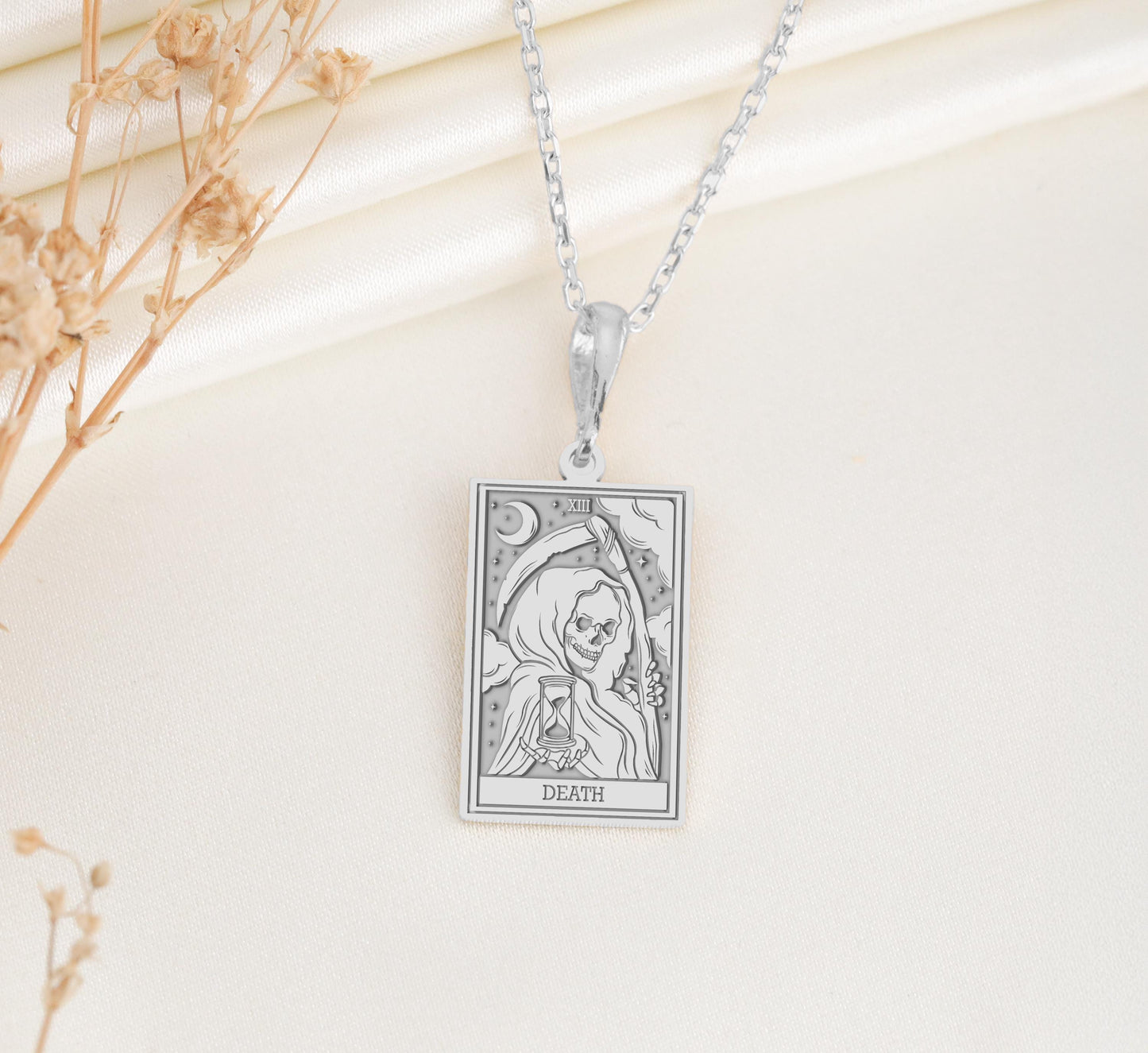 Death Tarot Card Charm Pendant