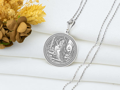 Hel Norse Goddess Pendant: Underworld Queen Necklace, Helheim Charm