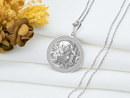 Njord Pendant: Norse God of Sea & Wind Necklace, Viking Sailor Charm