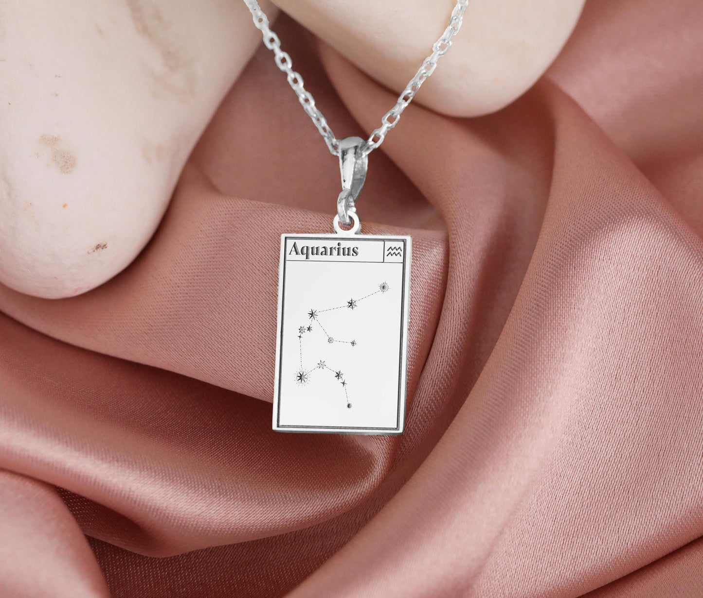 Aquarius Constellation Necklace: Zodiac Pendant