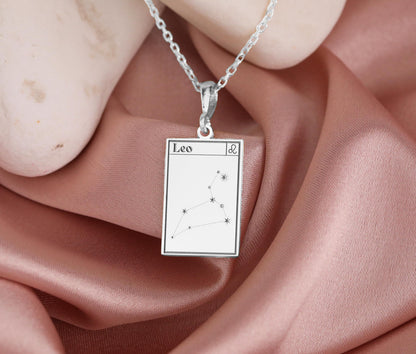 Leo Zodiac Necklace: Lion Constellation Pendant