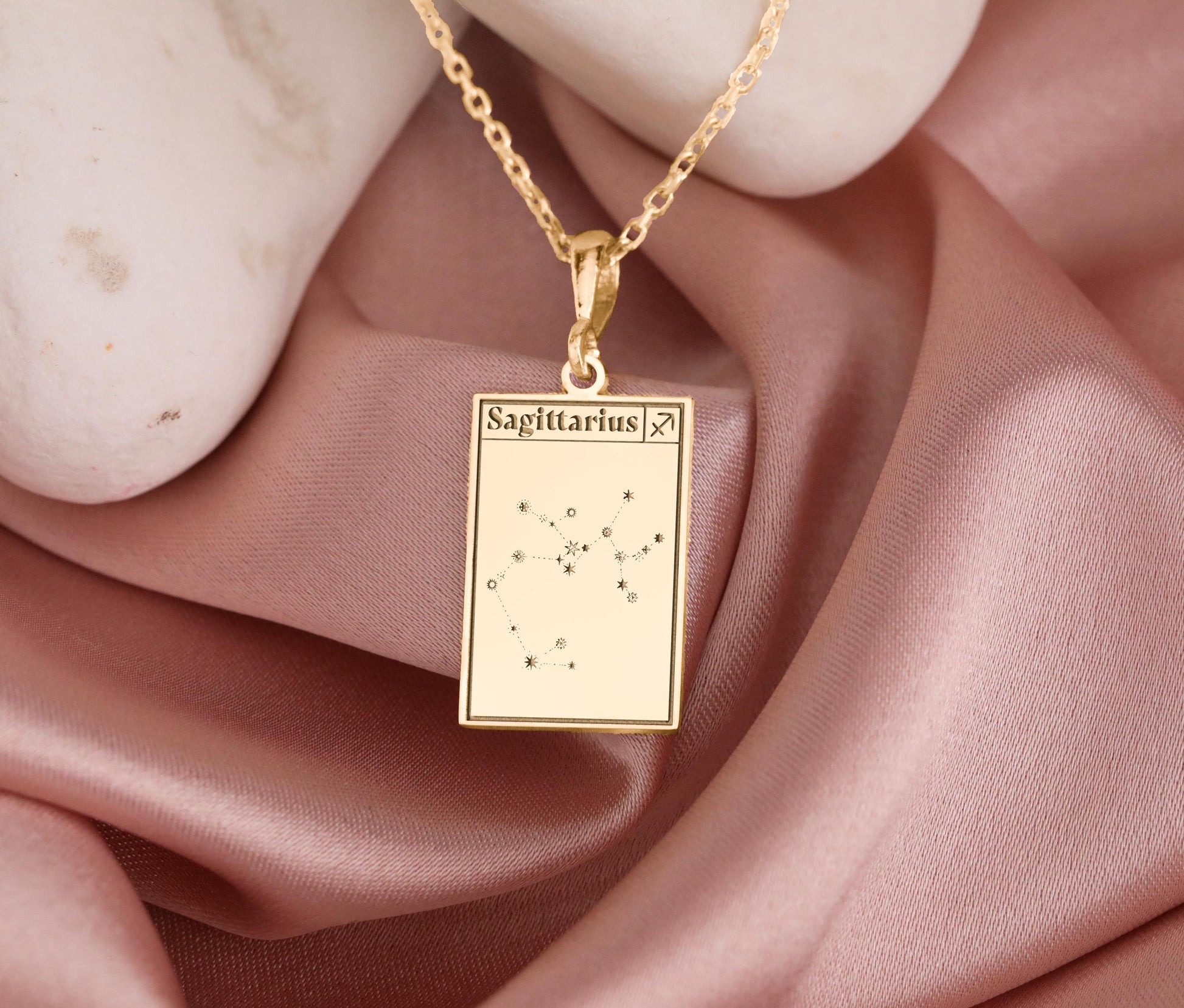 Sagittarius Constellation Necklace: Sterling Silver Zodiac Pendant