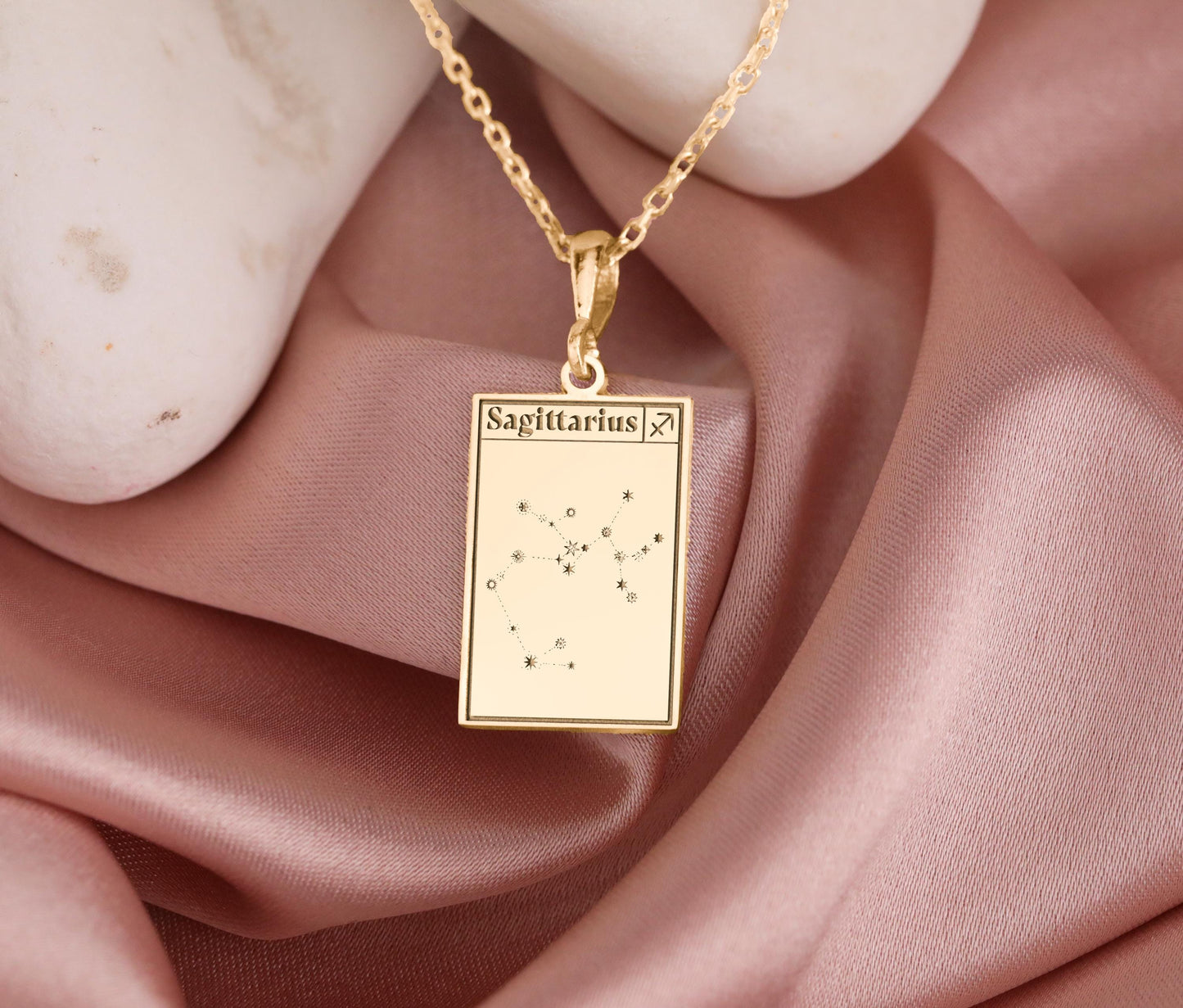 Sagittarius Constellation Necklace: Sterling Silver Zodiac Pendant