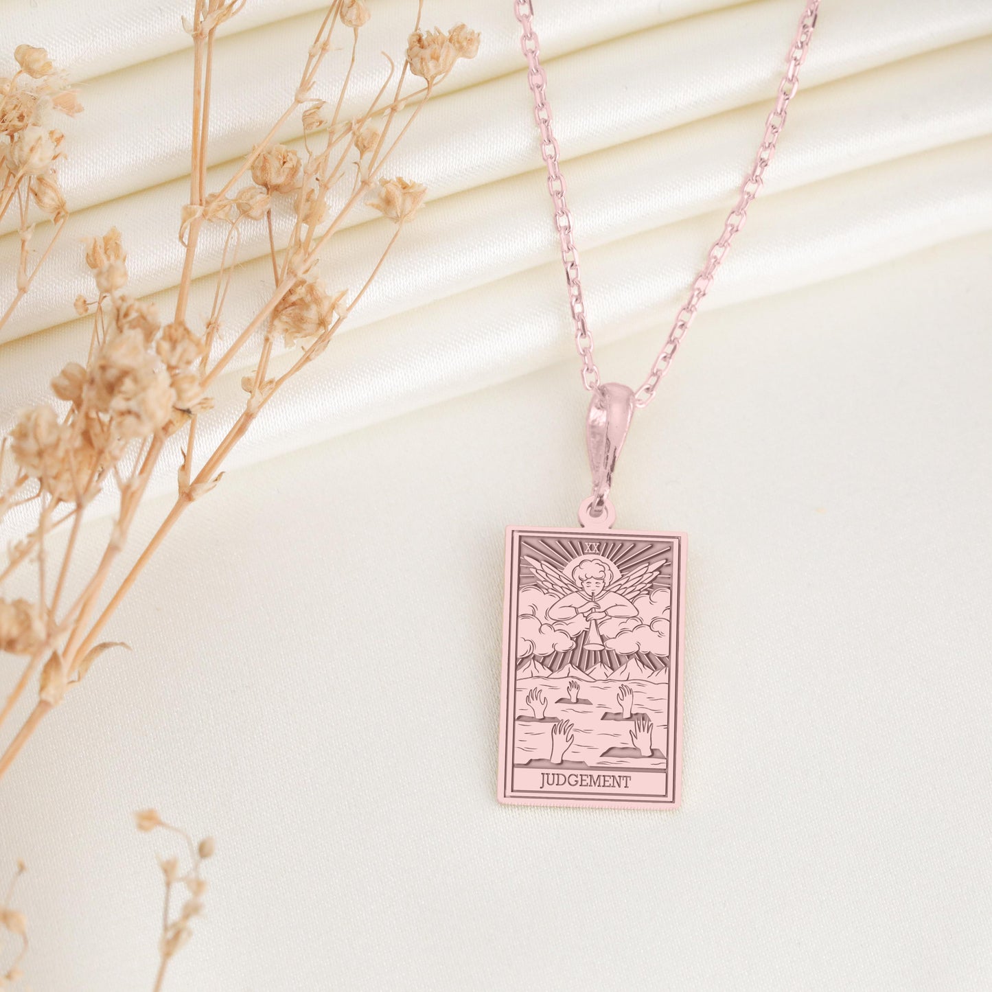 Judgement Tarot Card Necklace: Major Arcana Pendant, Awakening Charm