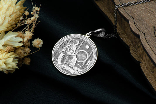 Hypatia Pendant: Philosopher Necklace, Wisdom Charm