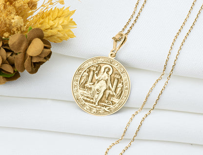 Soteria Pendant: Greek Goddess Necklace, Freedom Amulet, Inner Peace Charm