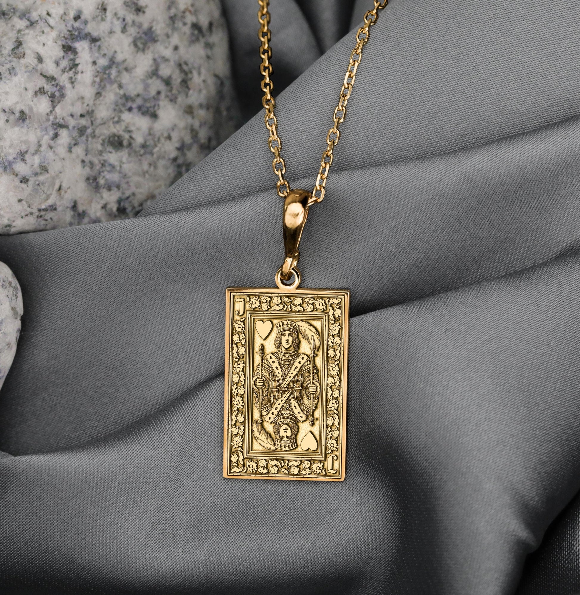 Jack of Hearts Pendant Necklace