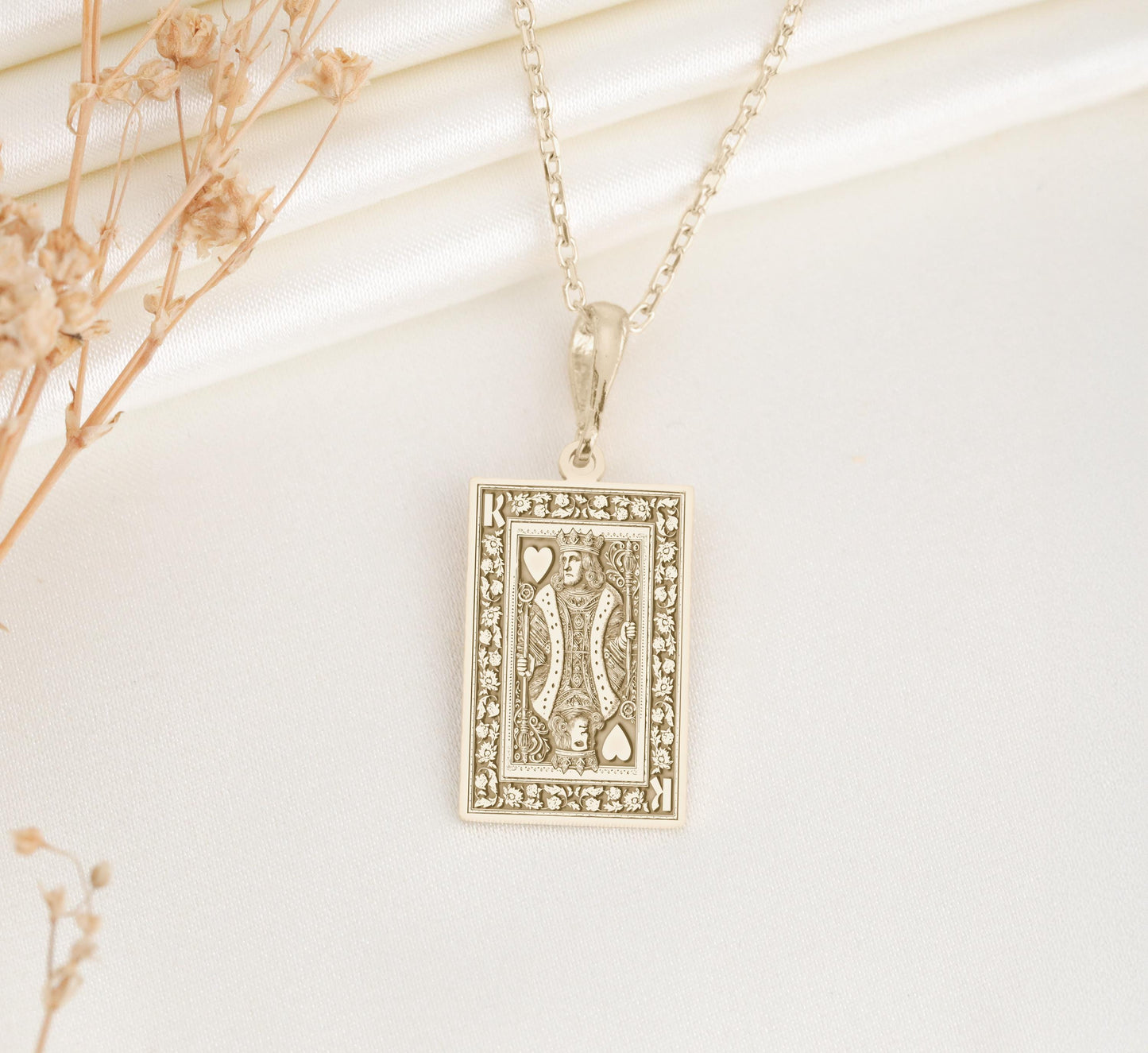 King of Hearts Necklace: Sterling Silver Love Amulet