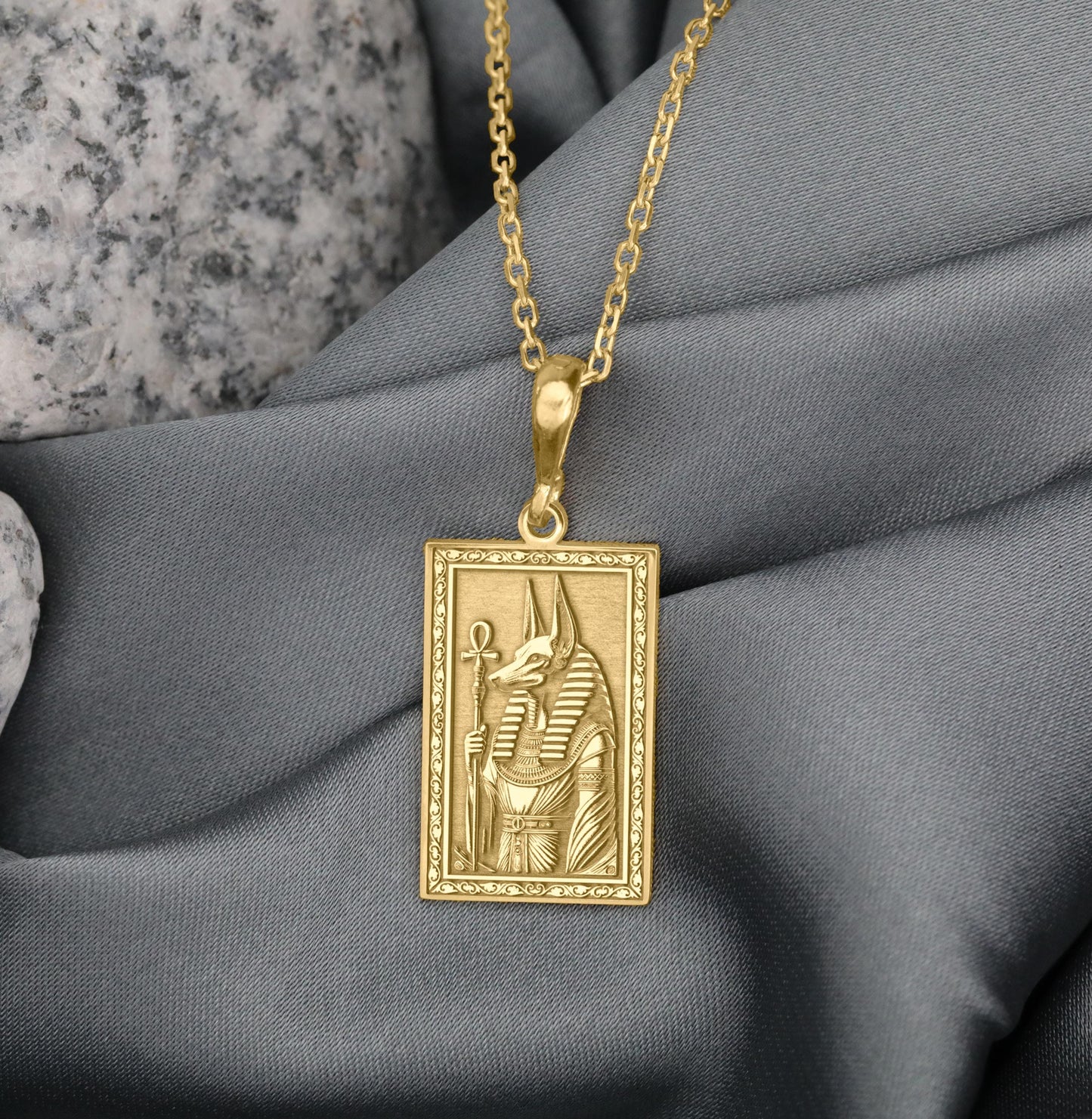 Anubis Pendant: Egyptian God Necklace, Afterlife Amulet, Soul Guide Charm