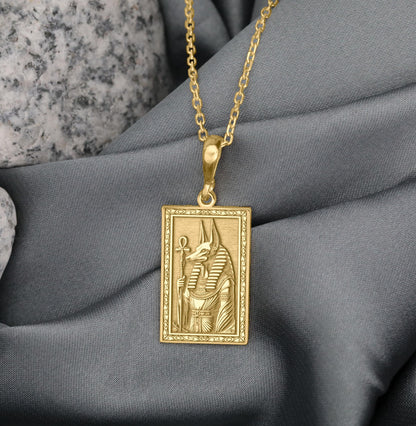 Anubis Pendant: Egyptian God Necklace, Afterlife Amulet, Soul Guide Charm