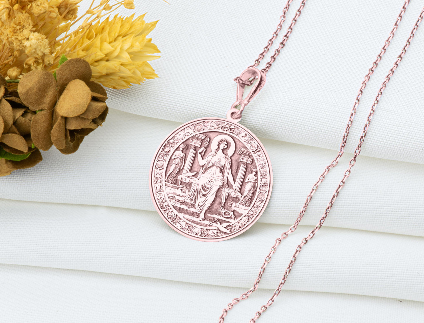 Soteria Pendant: Greek Goddess Necklace, Freedom Amulet, Inner Peace Charm