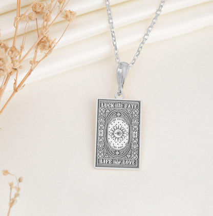 Life Path Pendant Necklace: Sterling Silver Divine Love Amulet