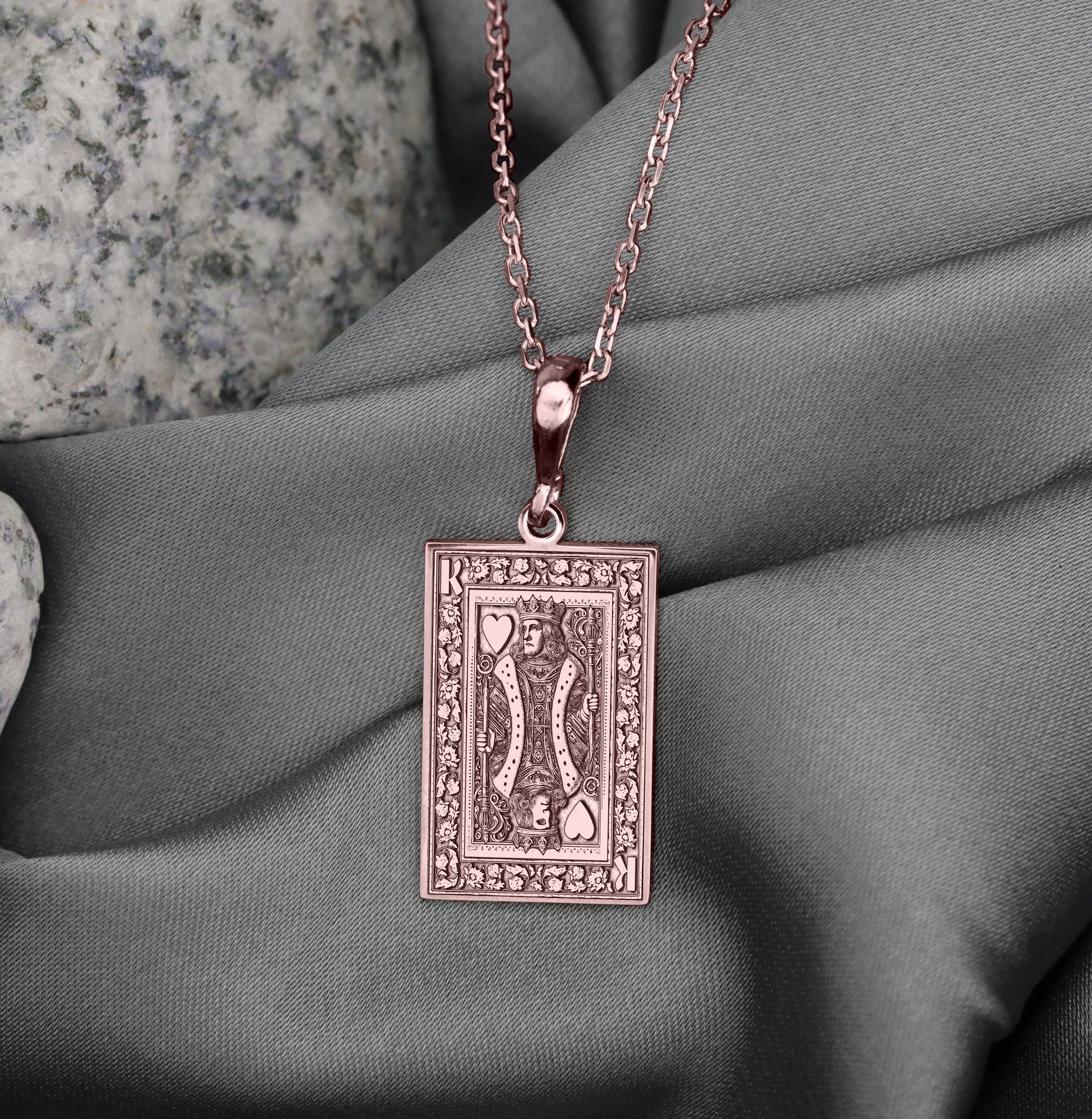 King of Hearts Necklace: Sterling Silver Love Amulet