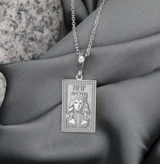 Goddess Hel Pendant: Norse Mythology Necklace