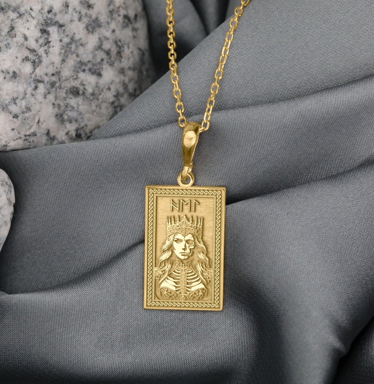 Goddess Hel Pendant: Norse Mythology Necklace