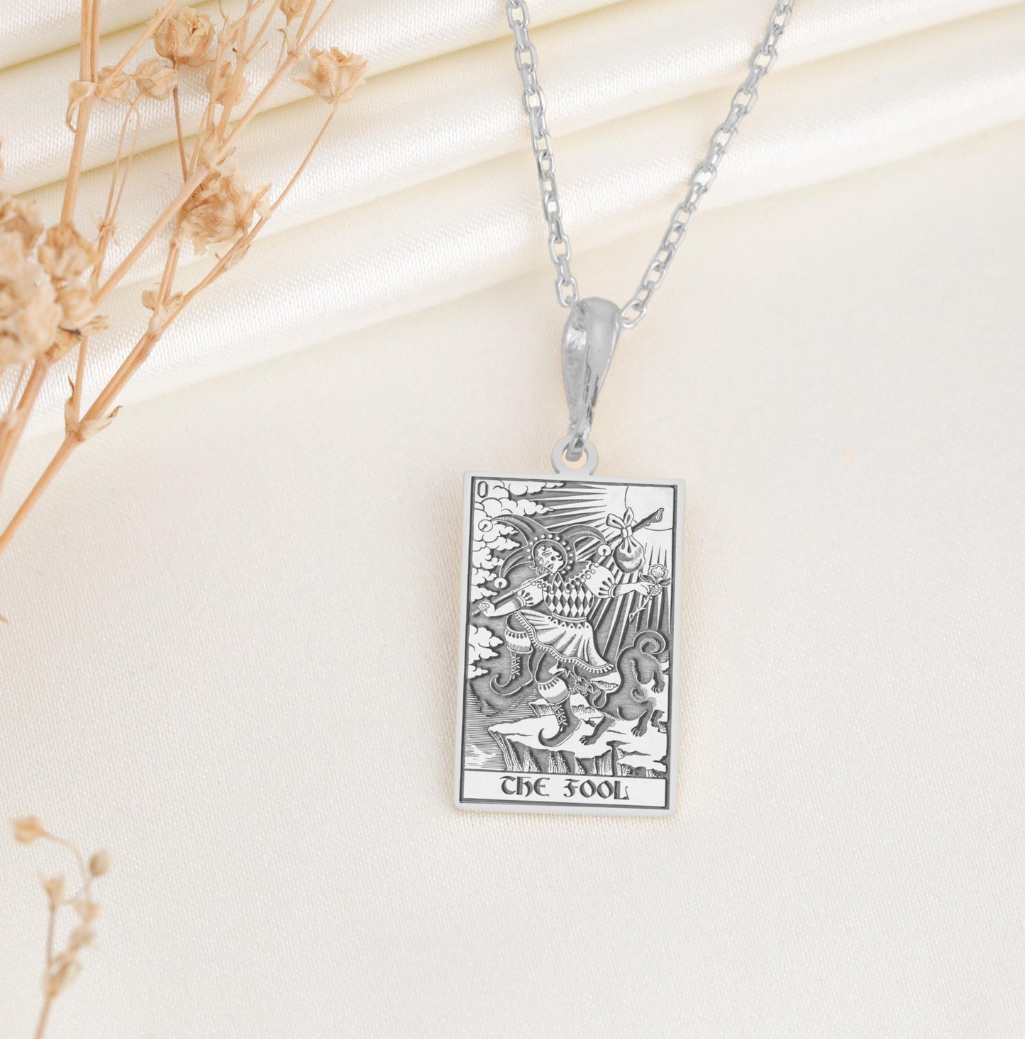 The Fool Tarot Card Pendant: Sacred Journey Amulet, Leap of Faith Charm, Trust The Path