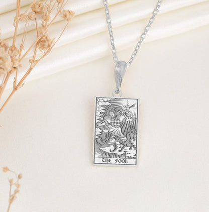 The Fool Tarot Card Pendant: Sacred Journey Amulet, Leap of Faith Charm, Trust The Path
