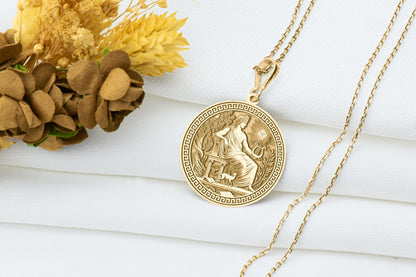 Apollo Pendant: Greek God Of Light Necklace, Solar Charm, Wisdom Amulet
