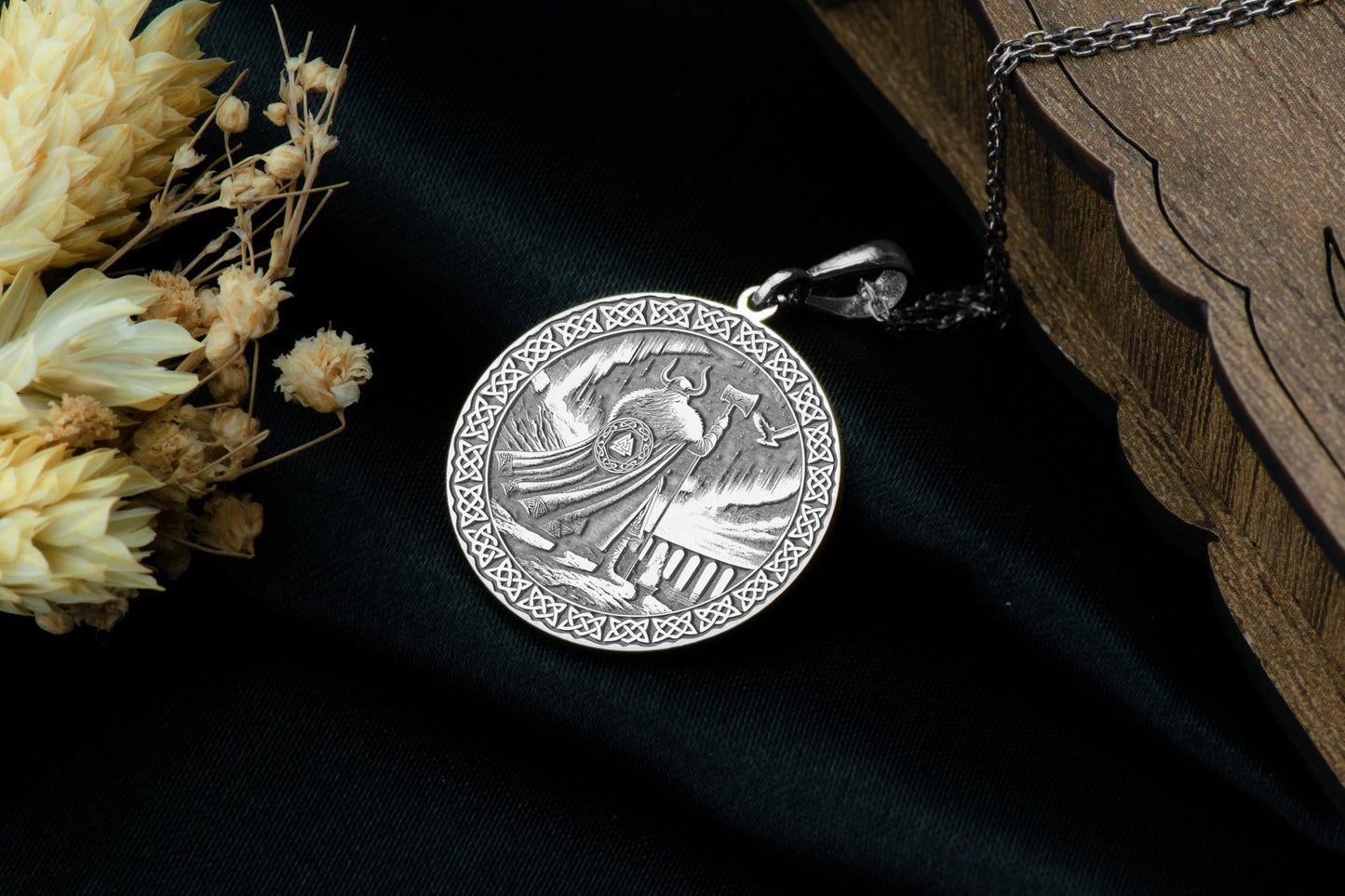 Heimdall Pendant: Norse God Necklace, Viking Amulet, Bifröst Sentinel Charm
