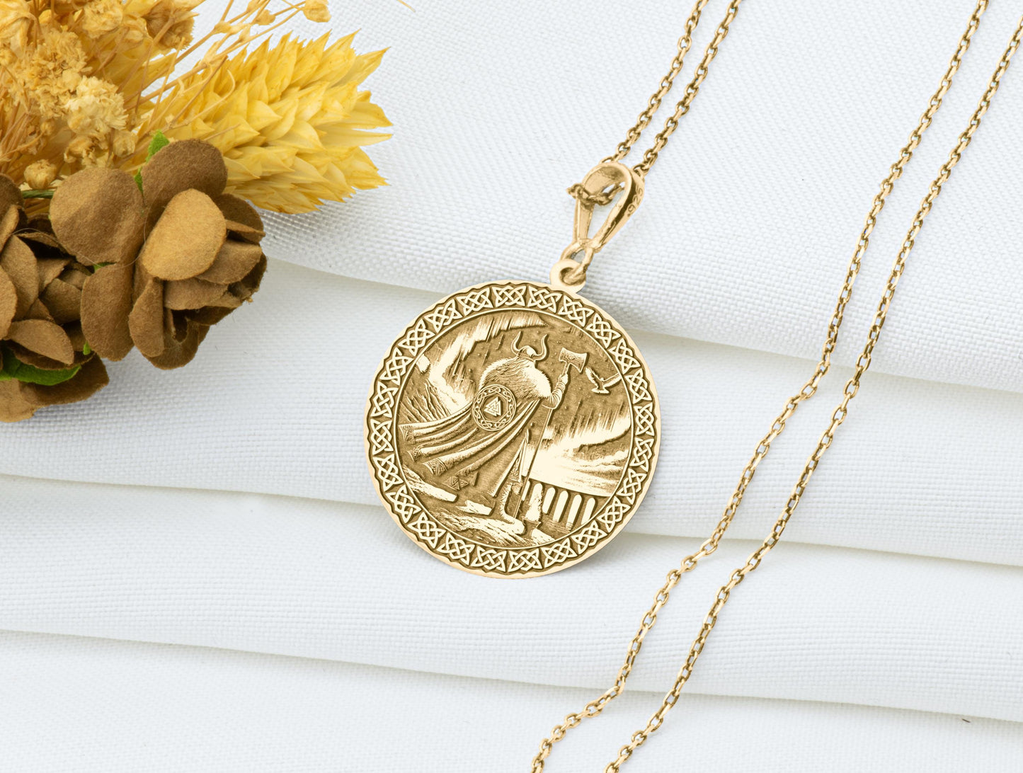 Heimdall Pendant: Norse God Necklace, Viking Amulet, Bifröst Sentinel Charm