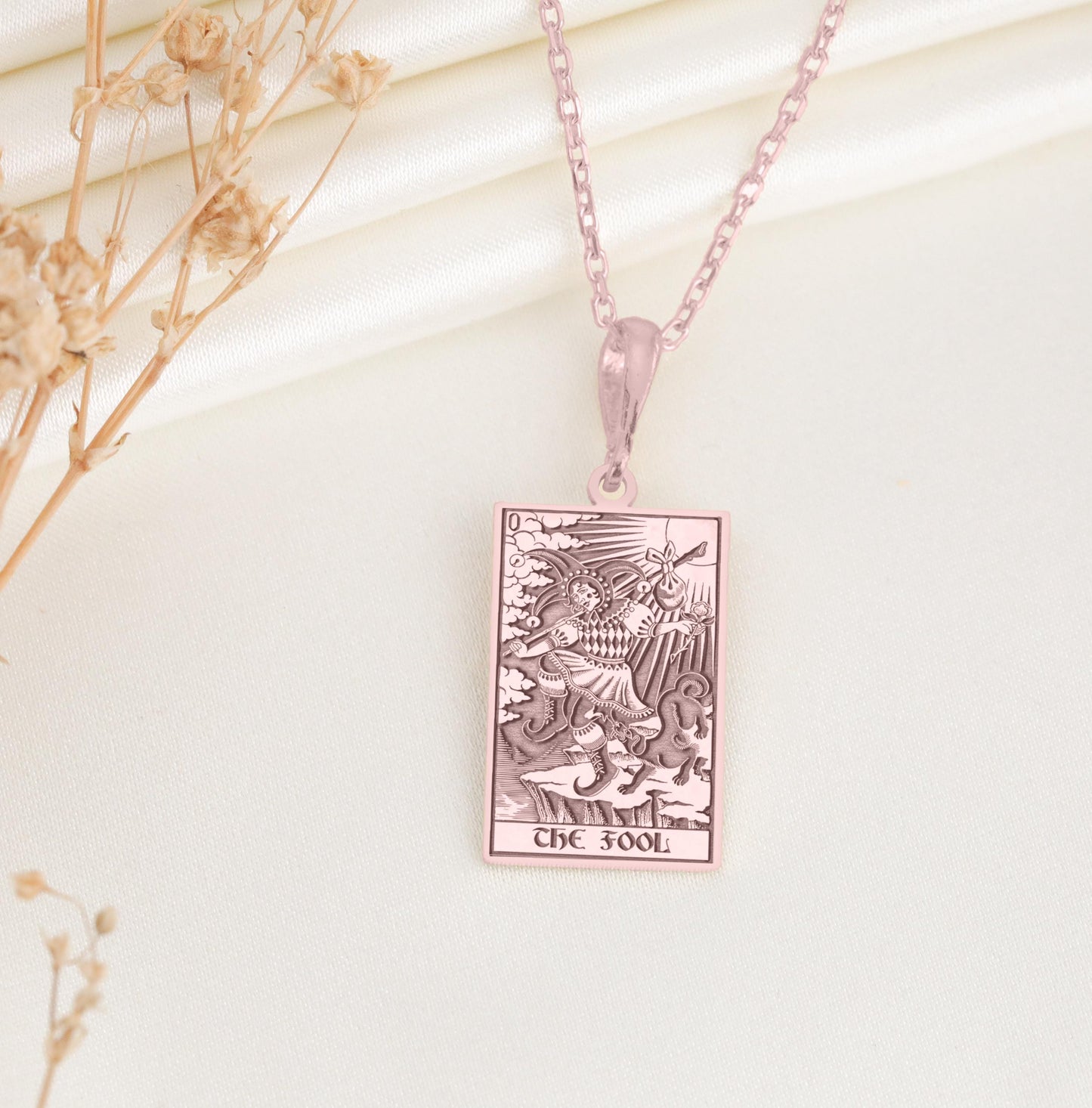 The Fool Tarot Card Pendant: Sacred Journey Amulet, Leap of Faith Charm, Trust The Path