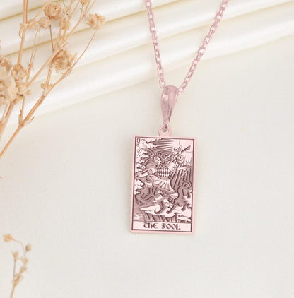 The Fool Tarot Card Pendant: Sacred Journey Amulet, Leap of Faith Charm, Trust The Path