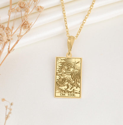 The Fool Tarot Card Pendant: Sacred Journey Amulet, Leap of Faith Charm, Trust The Path