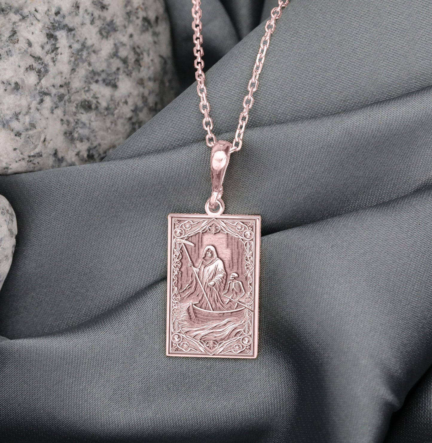 Charon Pendant: Greek Underworld Ferryman Necklace, River Styx Amulet, Soul Passage Charm