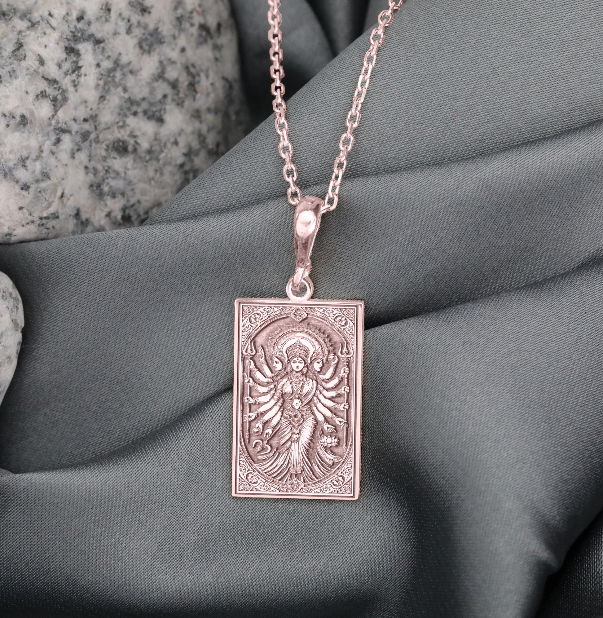 Durga Pendant: Hindu Goddess Necklace