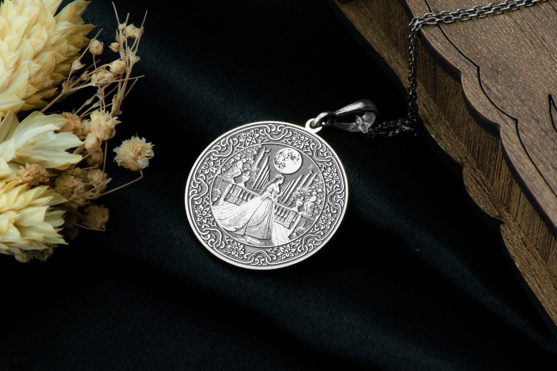 Empress Sisi Pendant: Austrian Royal Necklace, Regal Grief Charm