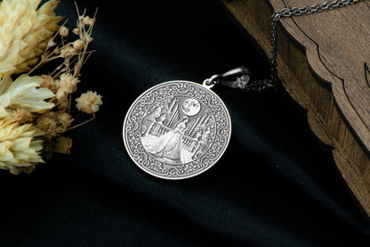 Empress Sisi Pendant: Austrian Royal Necklace, Regal Grief Charm