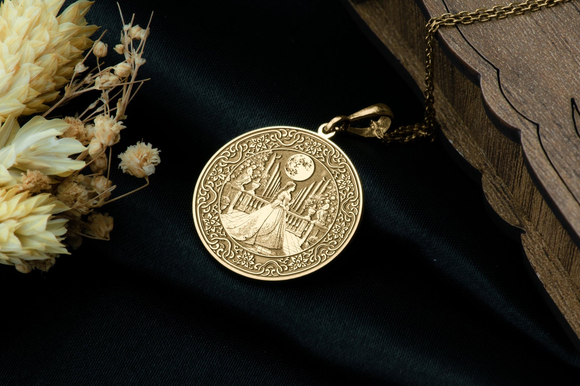 Empress Sisi Pendant: Austrian Royal Necklace, Regal Grief Charm