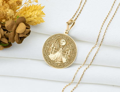 Empress Sisi Pendant: Austrian Royal Necklace, Regal Grief Charm