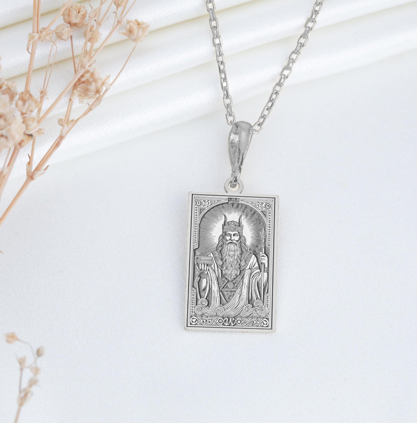 Enki Pendant: Sumerian Water God Necklace, Wisdom Amulet, Mesopotamian Charm