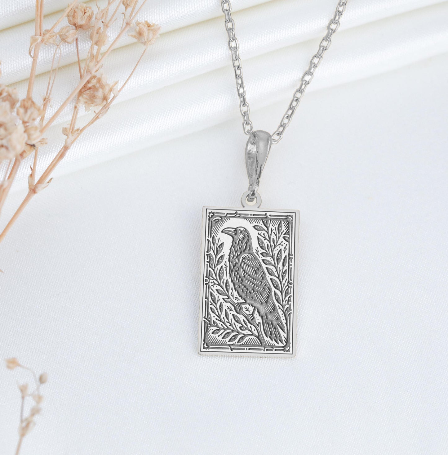 Raven Pendant Necklace