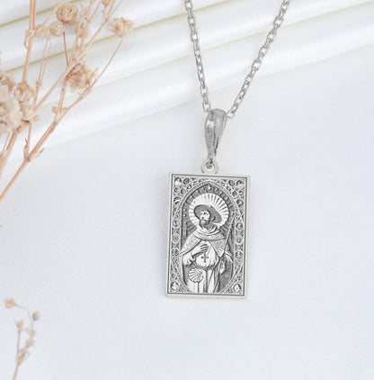 Saint James Pendant: Camino de Santiago Symbol of Faith and Protection Necklace