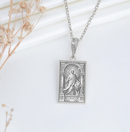 Leo Zodiac Pendant: Mythic Lion Necklace
