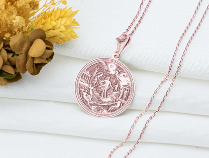Metamorphosis Pendant: Transformation Necklace, Rebirth Charm, Spiritual Growth Amulet
