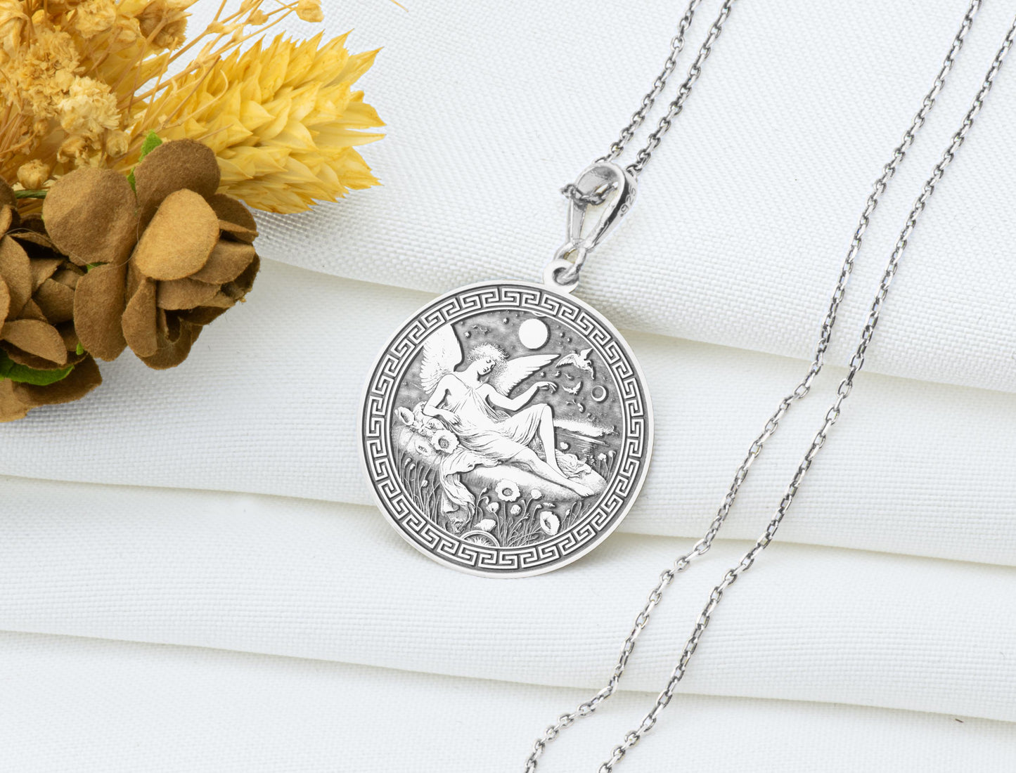 Hypnos Pendant: Sterling Silver Greek God of Sleep Amulet