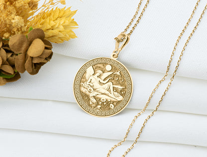 Hypnos Pendant: Sterling Silver Greek God of Sleep Amulet