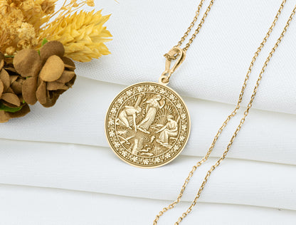 Naiads Pendant: Greek Water Nymph Necklace, Sacred River Charm