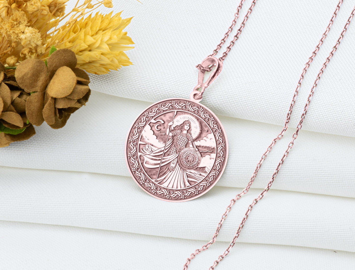 Anat Pendant: Canaanite War and Protection Goddess Necklace, Fierce Warrior Charm